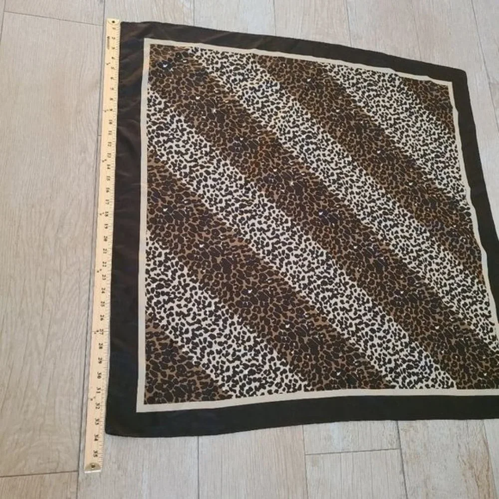 George Leopard Square Scarves